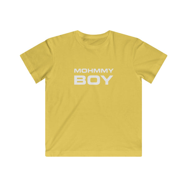 Mohmmy Boy . White Print . Kids Fine Jersey Tee