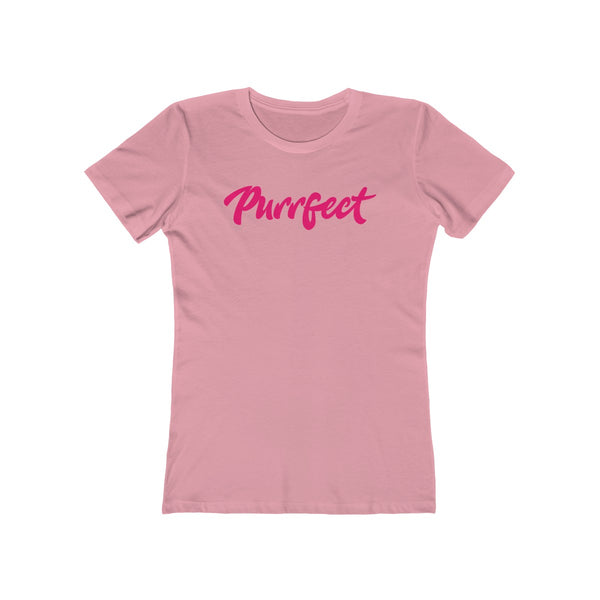 Purrfect . Pink . Women's The Boyfriend Tee