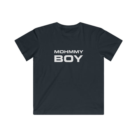 Mohmmy Boy . White Print . Kids Fine Jersey Tee