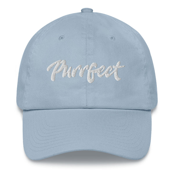Purrfect . White . Dad Hat