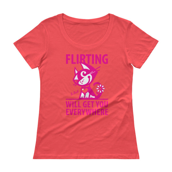 Flirting . Magenta Print . Women's T-Shirt