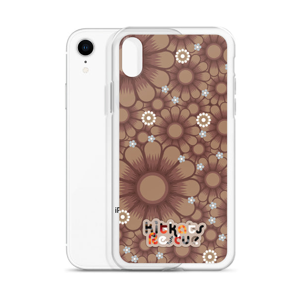 KitKats Rescue . Taupe Flower Bed . iPhone Case