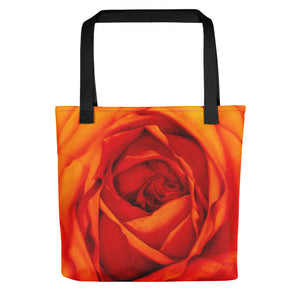 Light Vessels . Orange Rose . Weather-Resistant Tote Bag