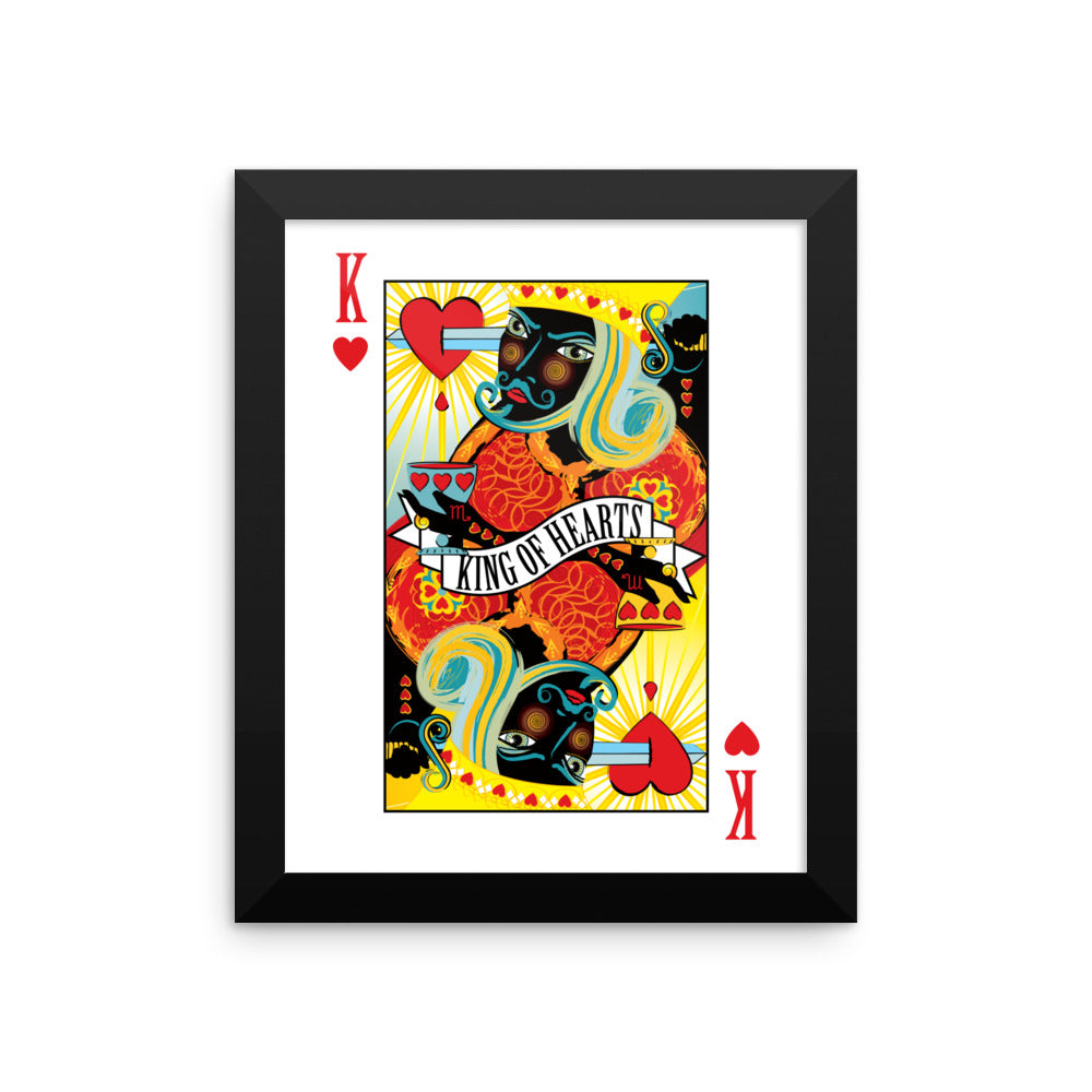 King Of Hearts . Framed Matte Print