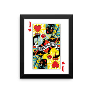Queen Of Hearts . Framed Matte Print