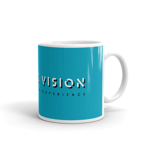 Double Vision . Blue Logo . Mug