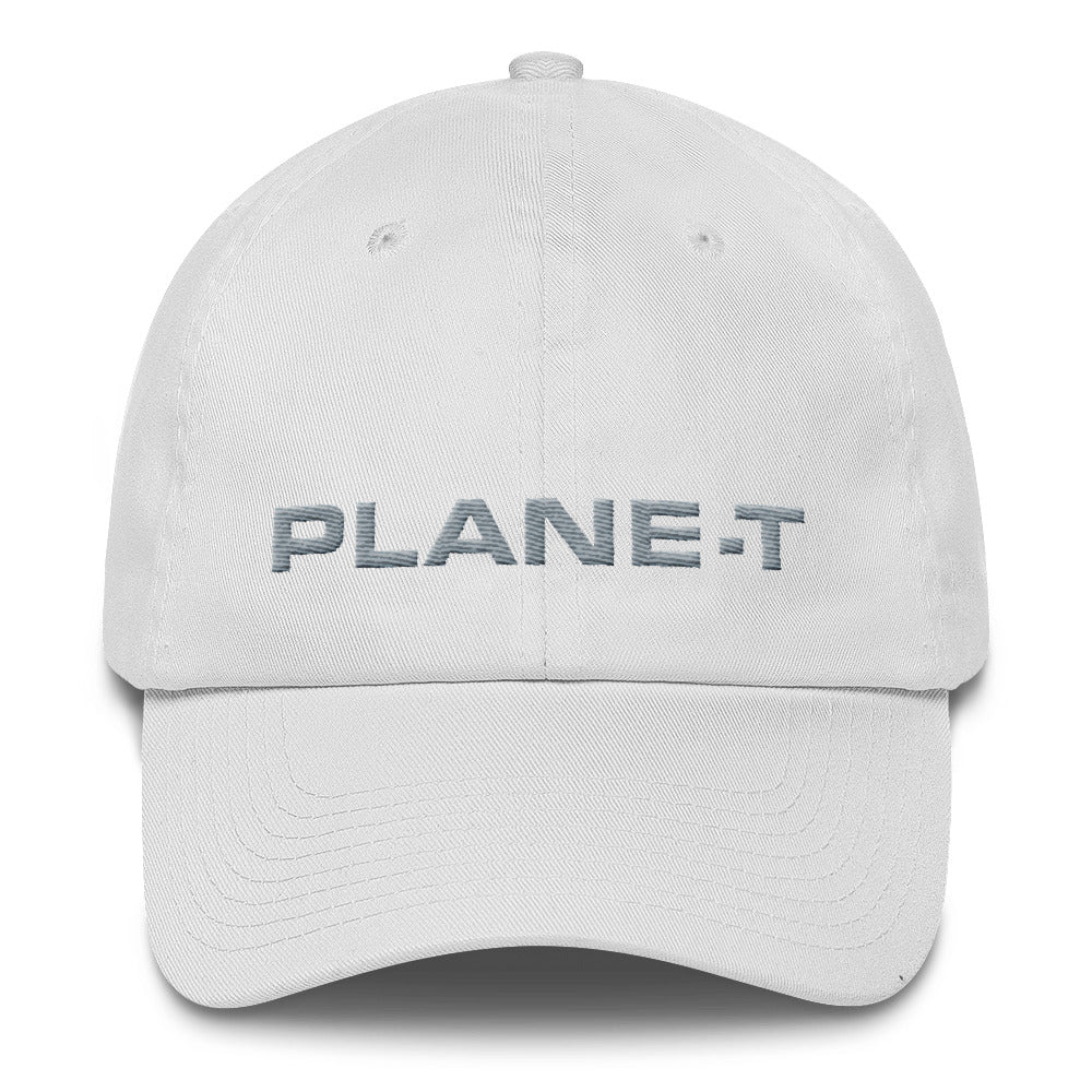Unisex Gifts . PLANE-T . Baseball Cap . Unstructured . White