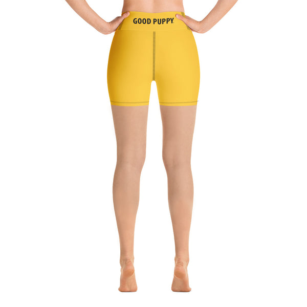 Logo . Yellow . Yoga Shorts