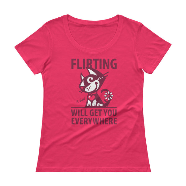 Flirting . Raspberry Print . Women's T-Shirt