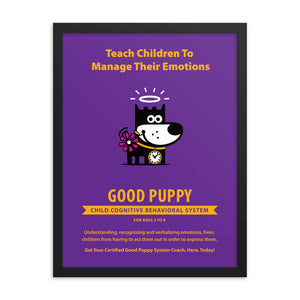 Good Puppy System Practice Promo Poster IV . Framed 18x24