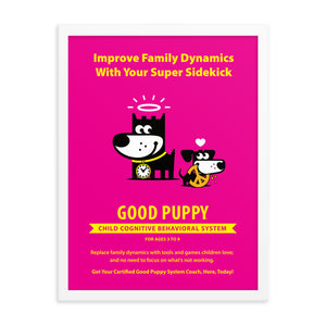 Good Puppy System Practice Promo Poster III . Framed 18x24
