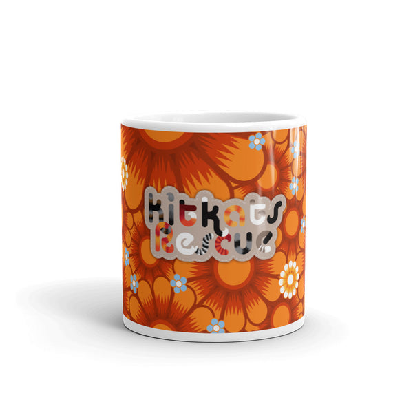 KitKats Rescue . Orange Flower Bed . Mug