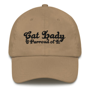 Cat Lady . Black . Dad Hat