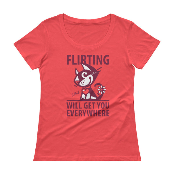 Flirting . Raspberry Print . Women's T-Shirt