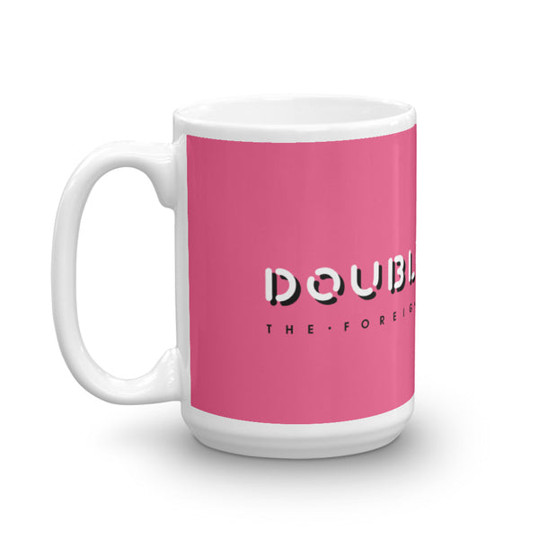 Double Vision . Pink Logo . Mug