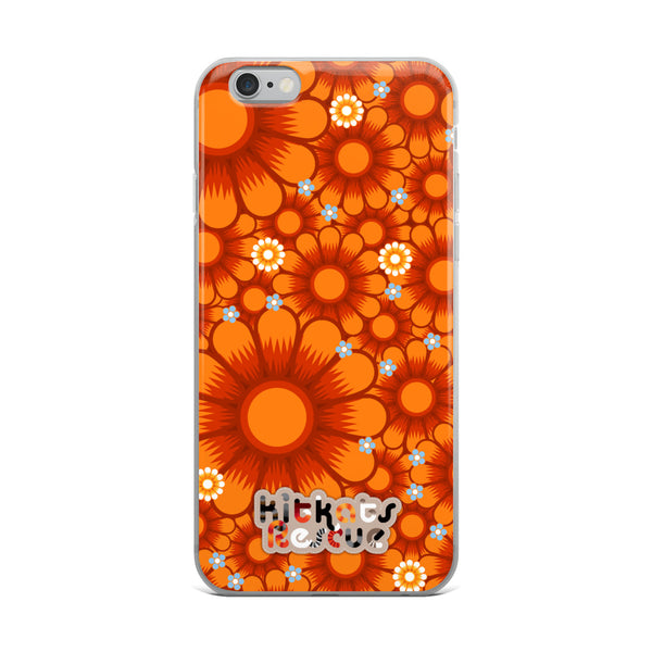 KitKats Rescue . Orange Flower Bed . iPhone Case