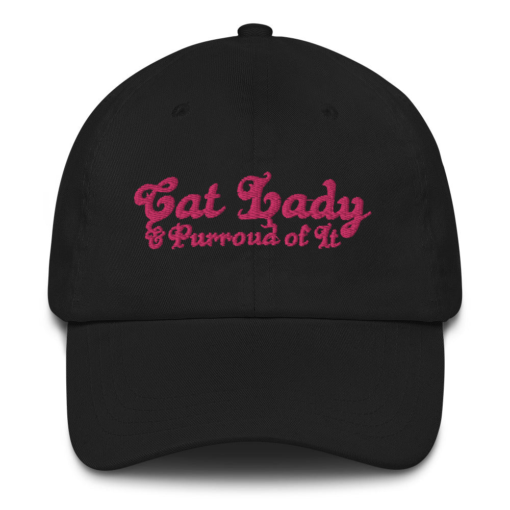 Cat Lady . Pink . Dad Hat